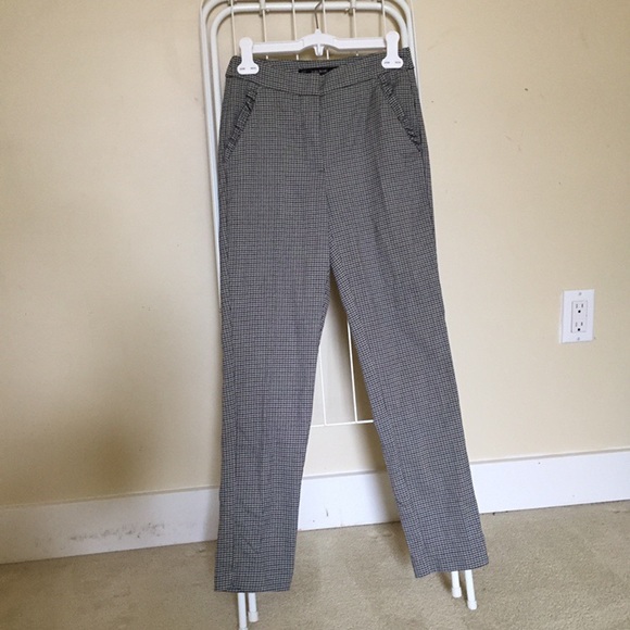 Zara slim patterned ankle pants XS - Picture 1 of 4